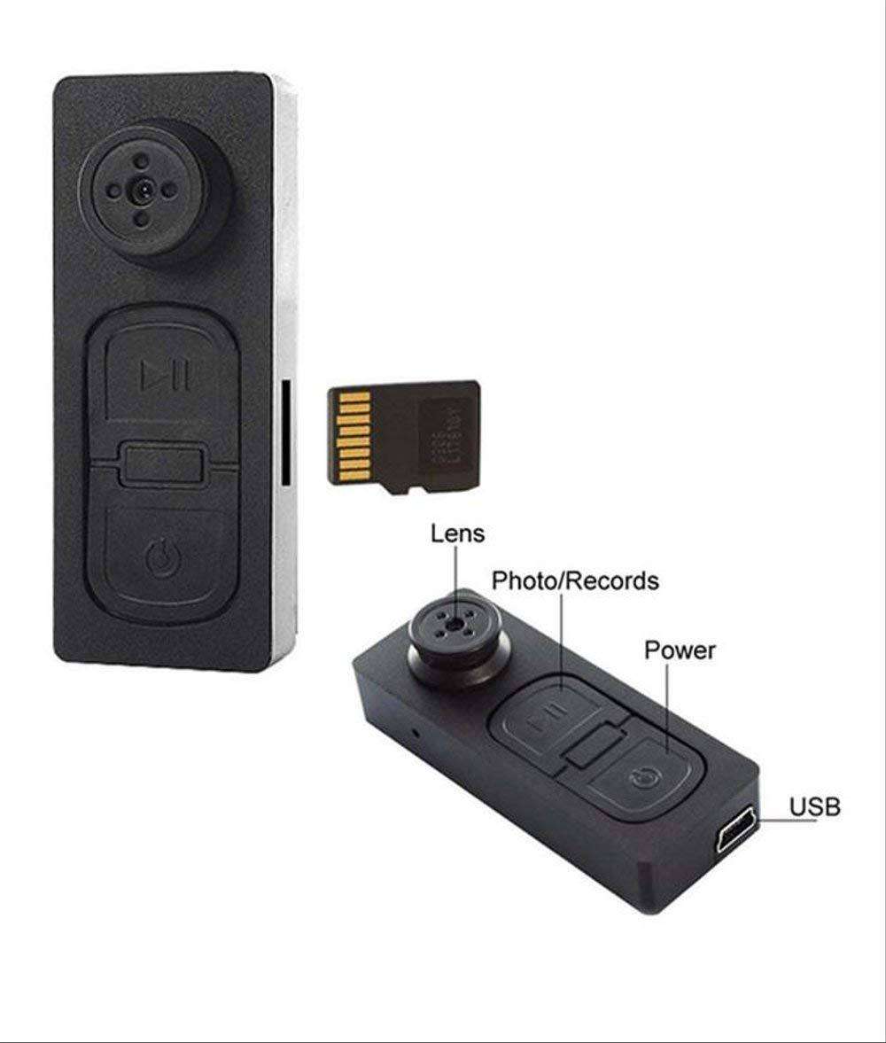 Mini Spy Hidden Button Camera S918 with SD Card Support Upto 16 GB