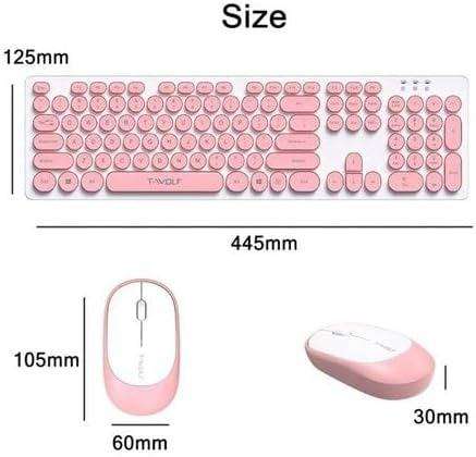 TF770 Mechanical Feel Wireless Gaming Keyboard And Mouse Set (Pink)