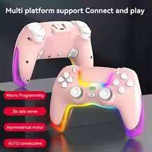 P07 Wireless Joystick For PS4/Switch/IOS/Android/PC RGB Gaming Controller Bluetooth Handle Console