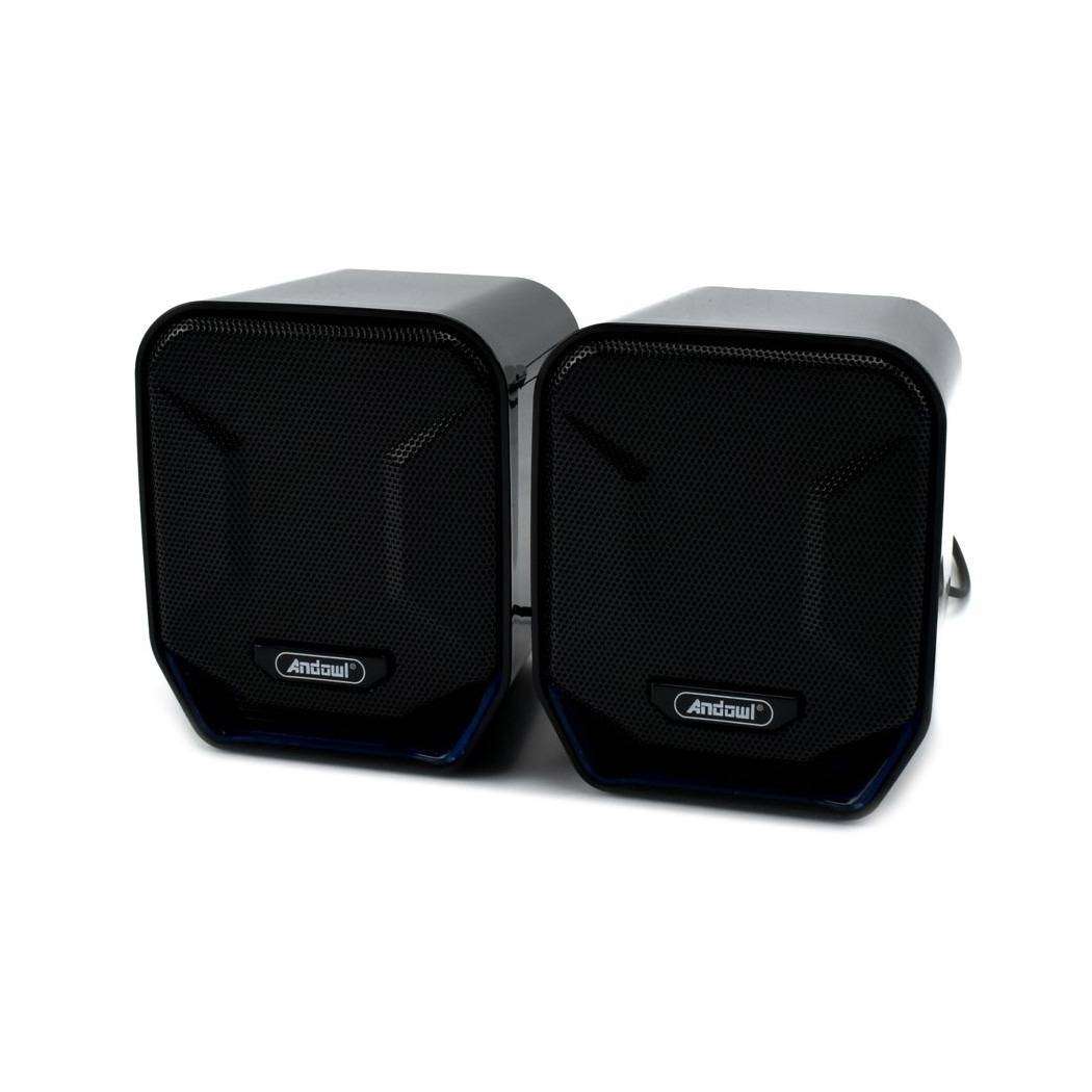 MINI SPEAKERS COMPUTER SPEAKERS 3W WIRED WITH RGB LED LIGHT Q-YX17 USB JACK