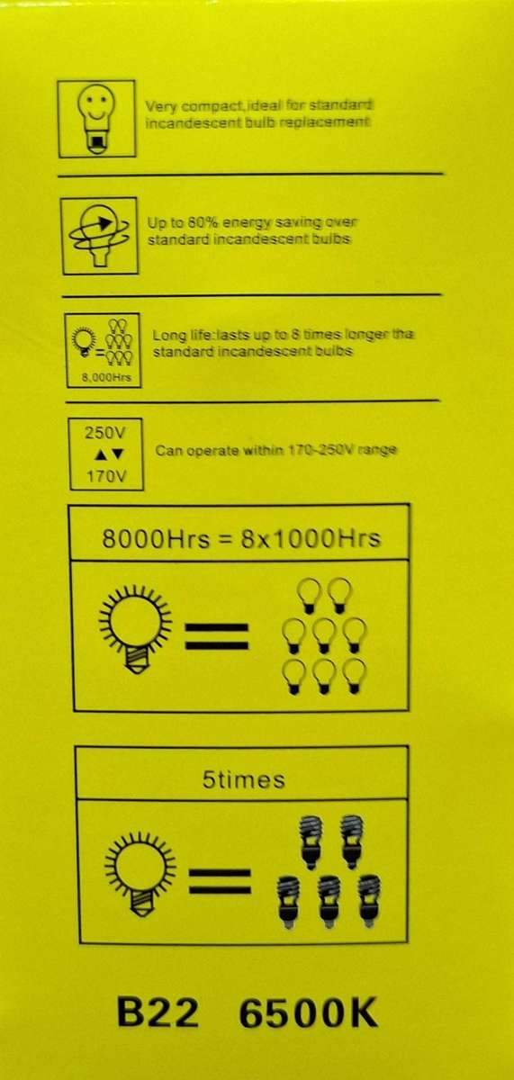 15w Rechargable B22 LED Light Bulb