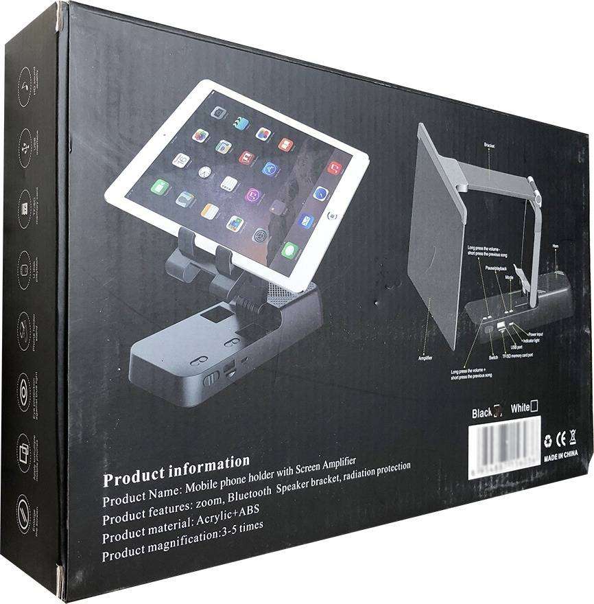 Screen Magnifier Mobile Phone Holder with Screen Amplifier 9D In Black Color F19