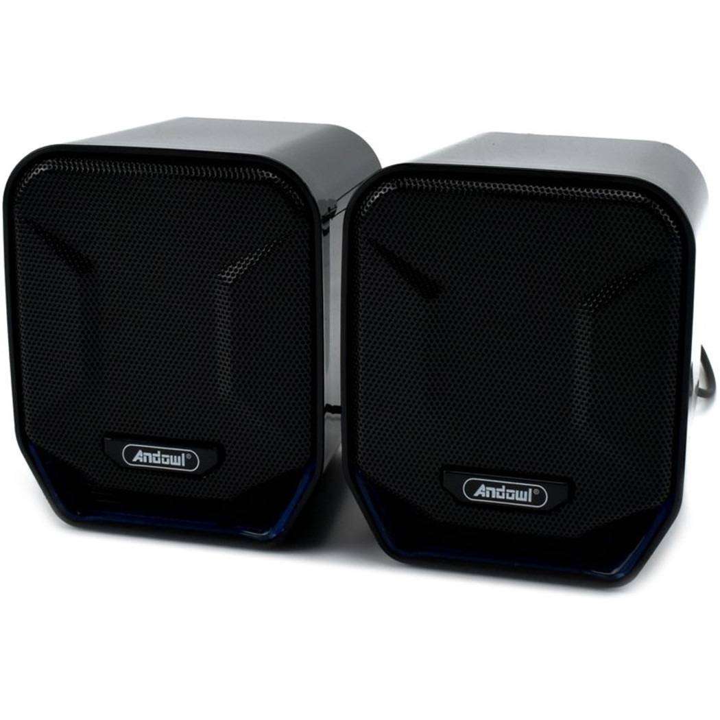 MINI SPEAKERS COMPUTER SPEAKERS 3W WIRED WITH RGB LED LIGHT Q-YX17 USB JACK