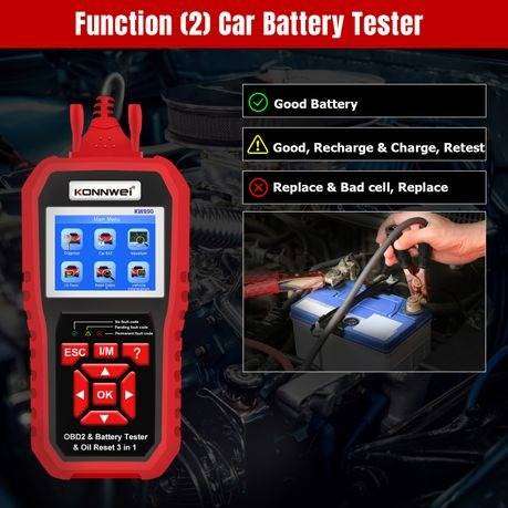 KONWEI KW890 Car OBDII Diagnostic tool and car Battery Tester