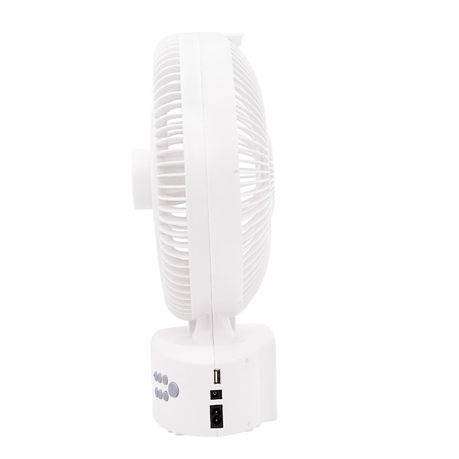 Fan - Solar Powered Rechargeable Fan With Speakers And LED Light