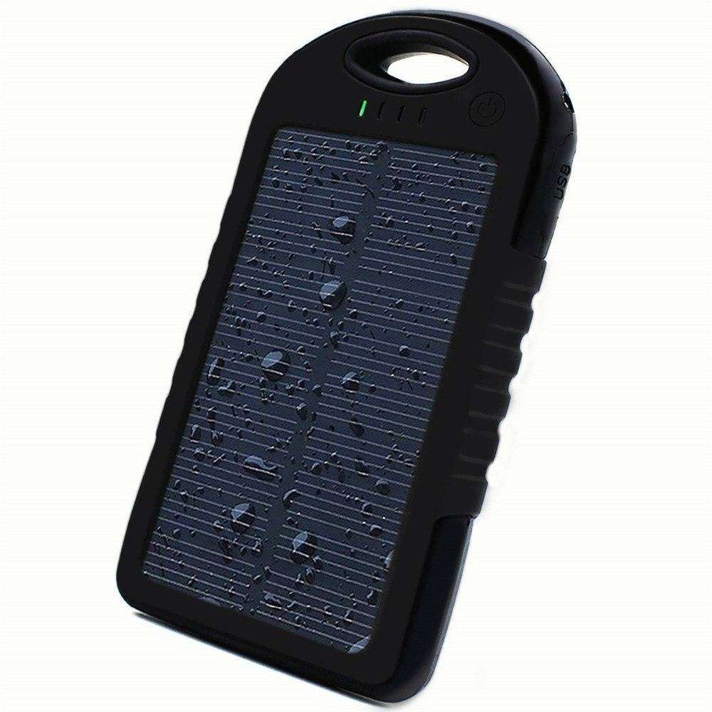 5000mAh Portable Waterproof Solar Charger Power Bank -SLP-7001