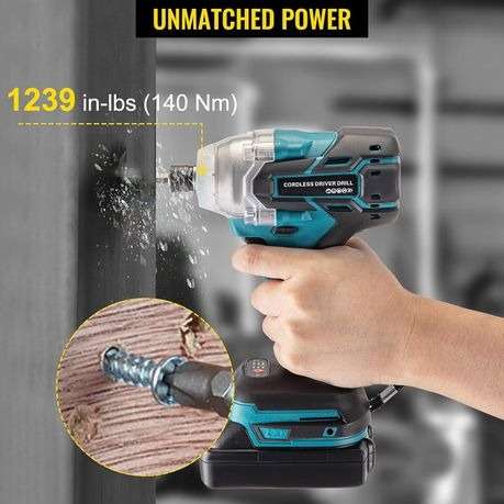Cordless Rechargeable Impact Wrench With Battery Pack