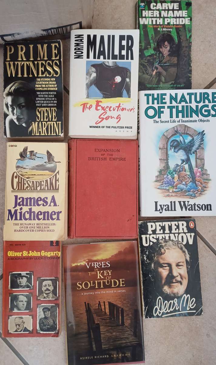 Boxes of Books Fiction and Nonfiction