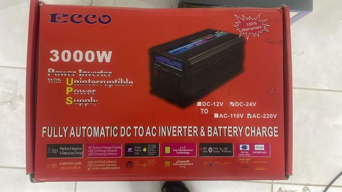 ECCO 3000W 24v DC to AC Inverter & Battery Charger with UPS - Liquidation Auction