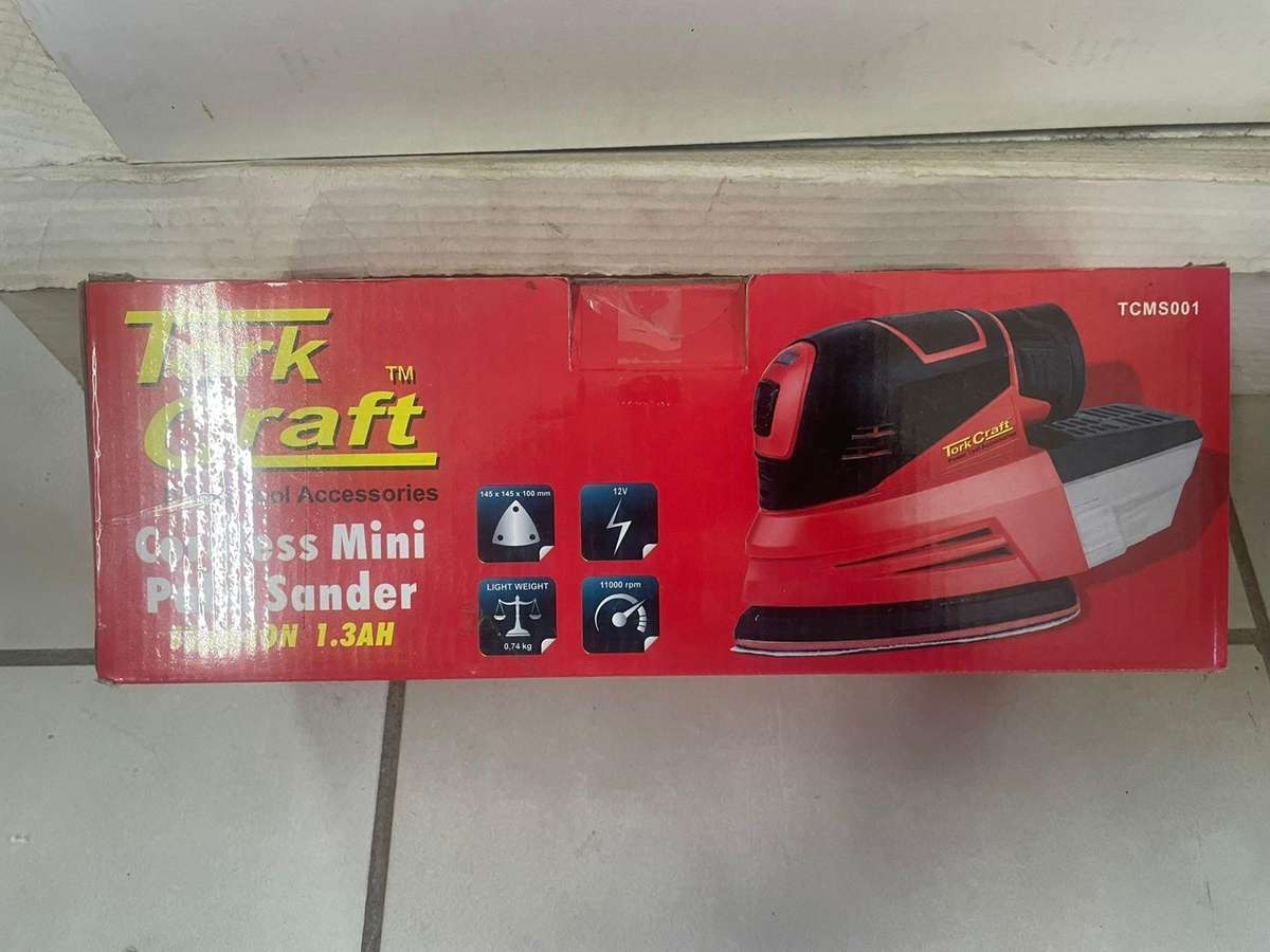 New Tork Craft Cordless Mini Palm Sander 1.3Ah (TCMS001) - Liquidation Auction