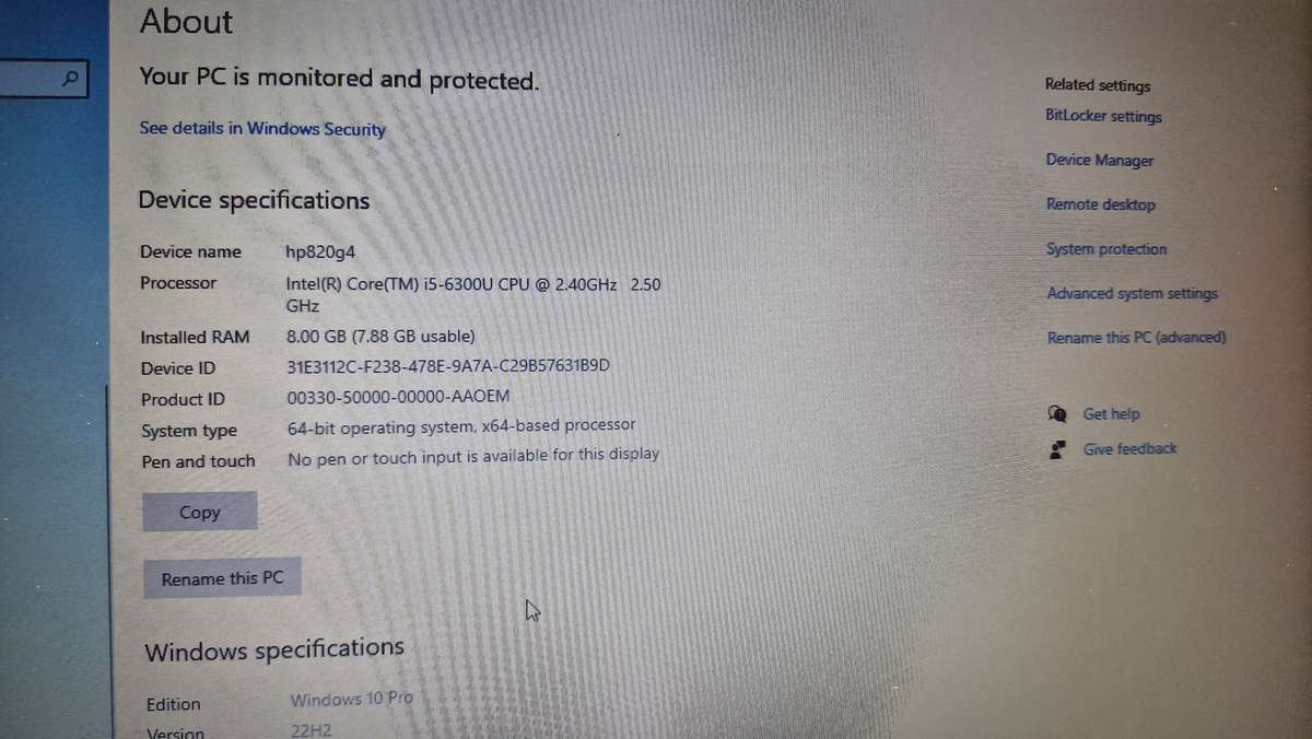 HP EliteBook 820 G4 Laptop | Core i5 6300U 2.4GHZ | 8GB RAM | 128GB SSD | Win 10 Pro