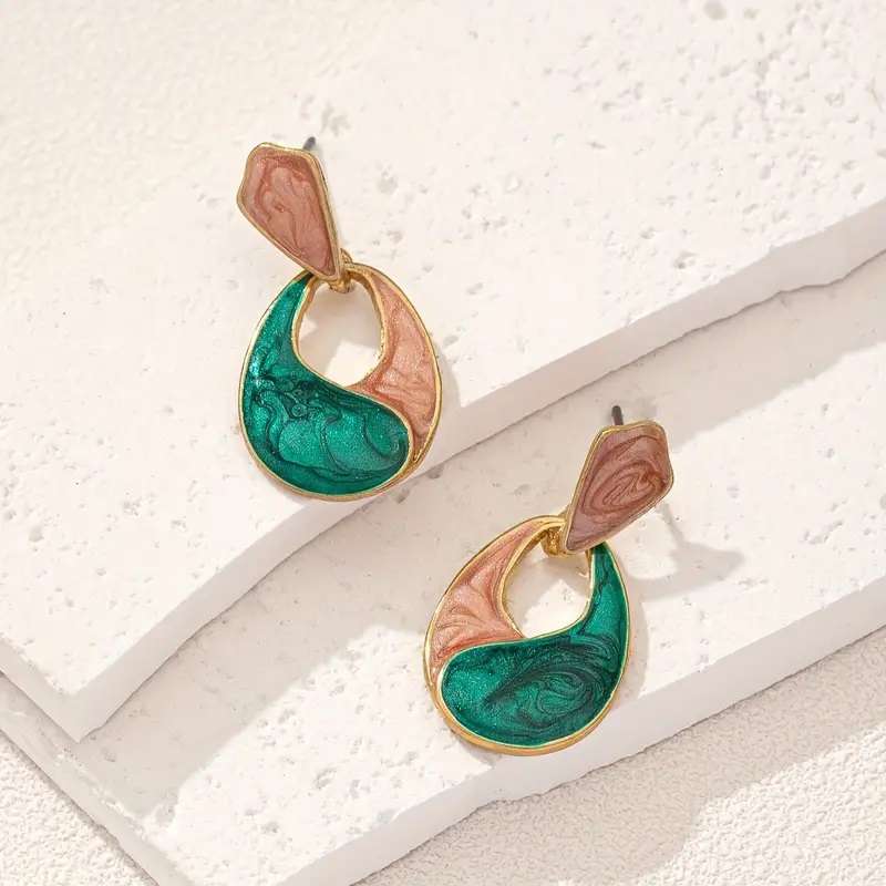 Boho-Chic Geometric Drop Earrings