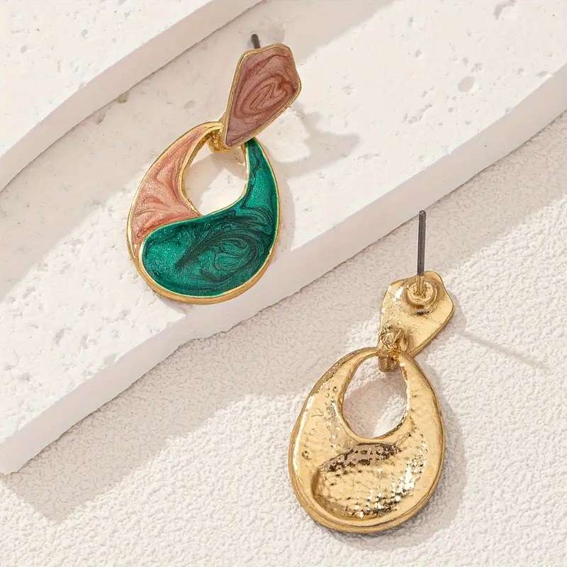 Boho-Chic Geometric Drop Earrings