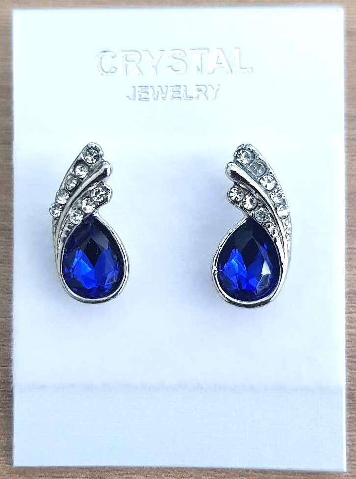Austrian Blue Crystal  Earrings