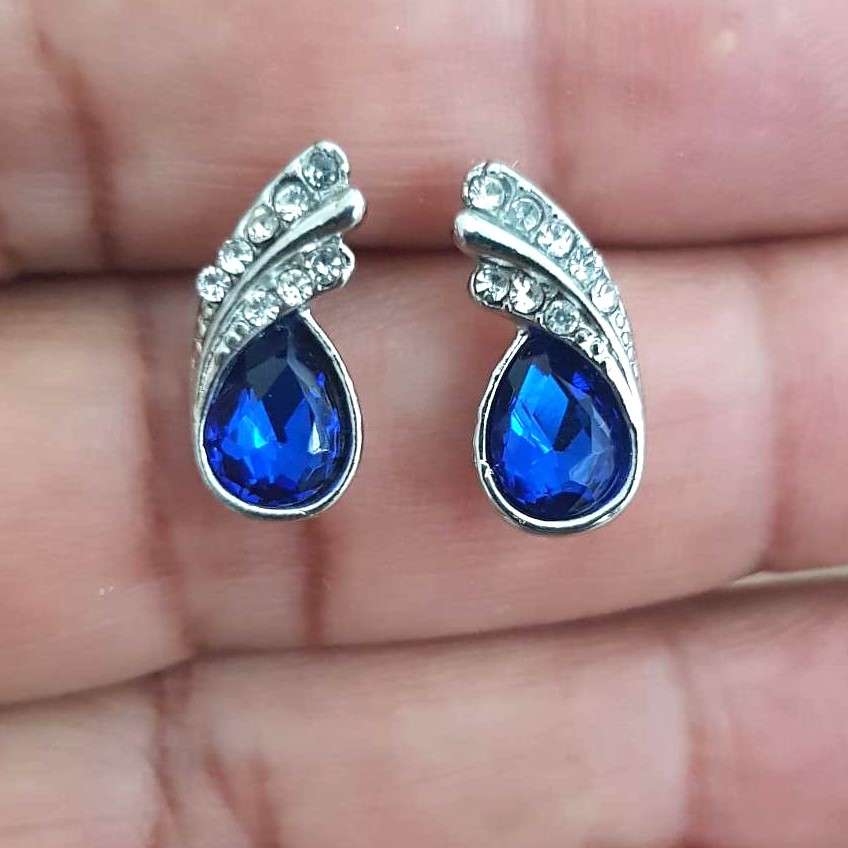 Austrian Blue Crystal  Earrings