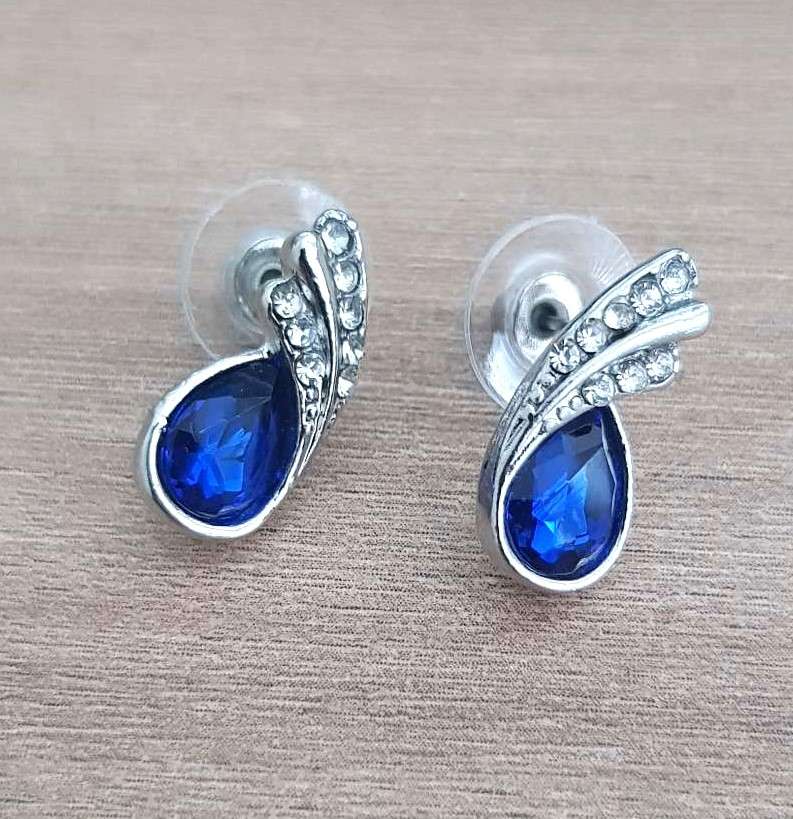 Austrian Blue Crystal  Earrings