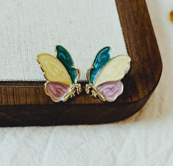 Butterfly Drop Earrings Bohemian Elegant