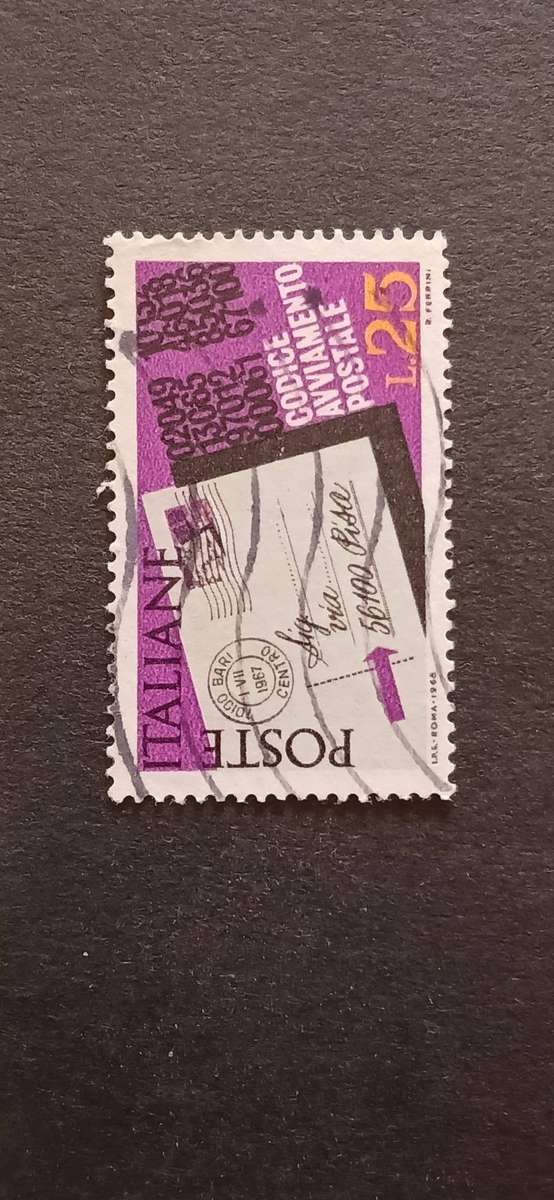 ITALY 1968 INTRODUCTION OF POSTAL CODES