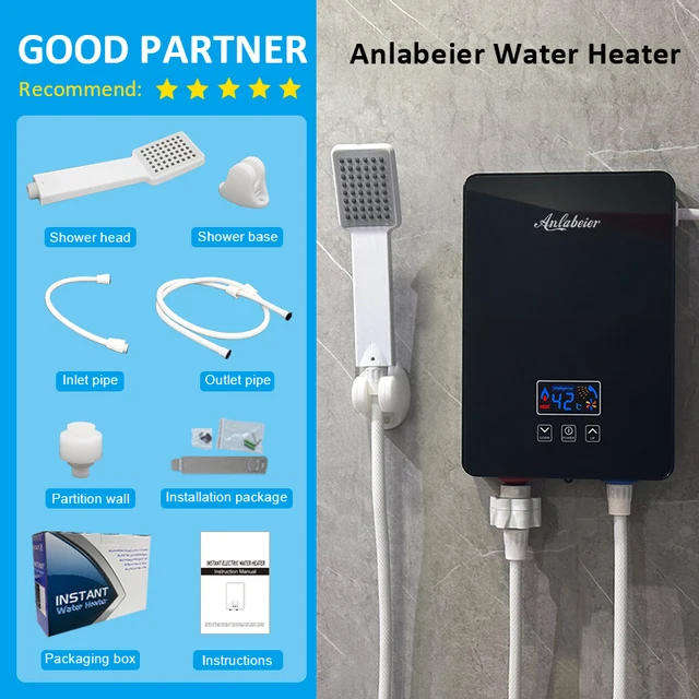 Tankless instant shower water heater 3000w-6000w