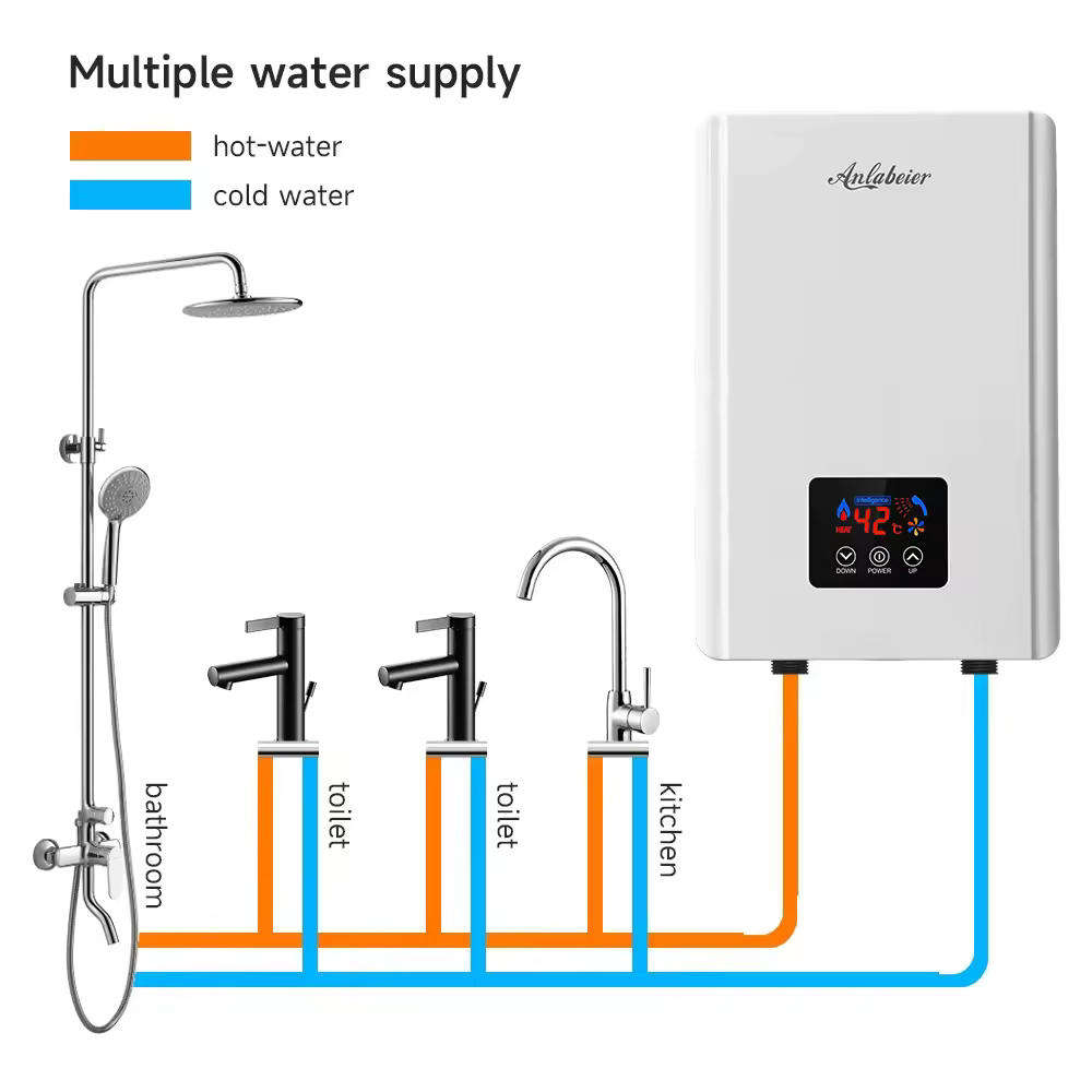 Tankless instant shower water heater 3000w-6000w