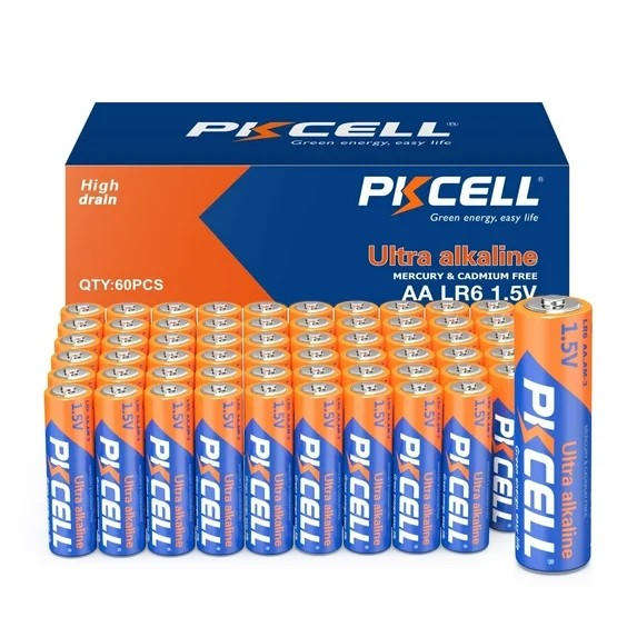 Battery AA alkaline PK cell sold in packs of 60pcs