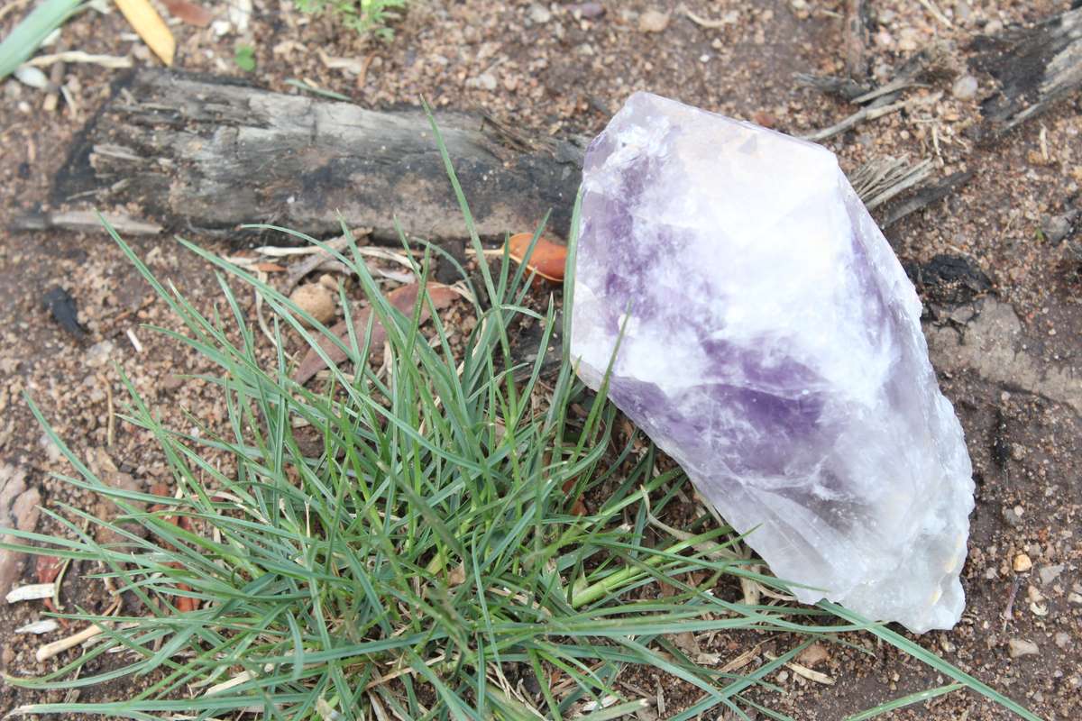 Amethyst - Light Purple.  Approx 10 x 7 x 7