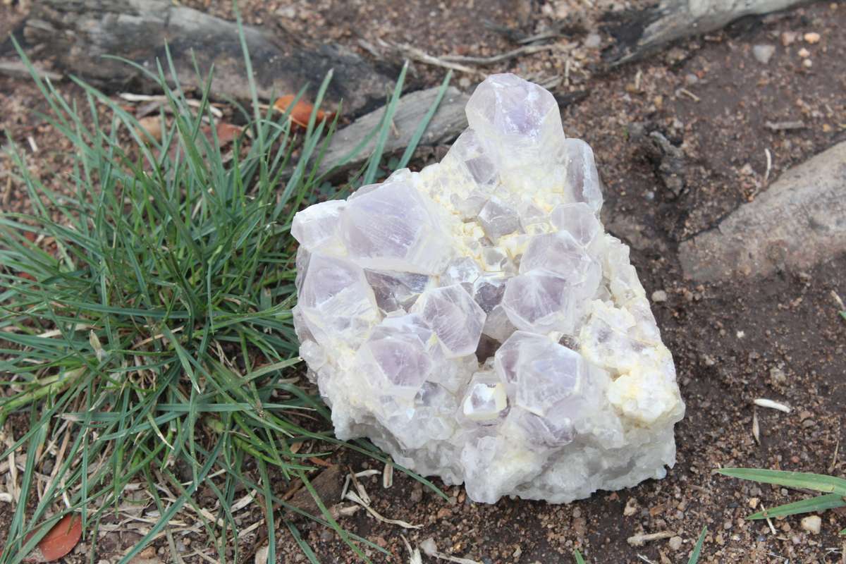 Amethyst - Light Purple.  Approx 10 x 10 x 10