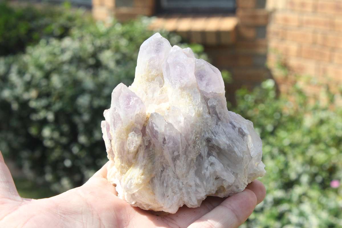 Amethyst - Light Purple.  Approx 12 x 7 x 7