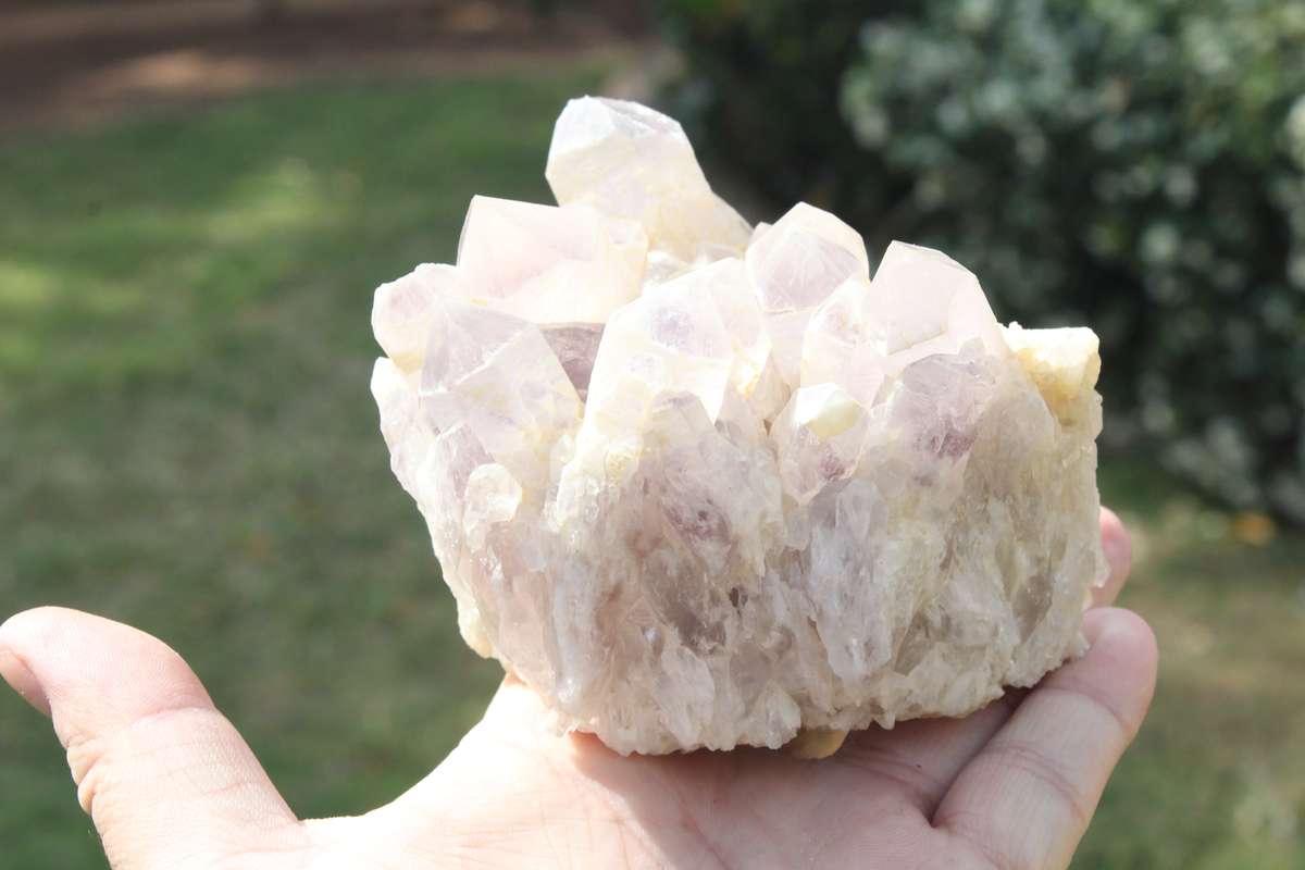 Amethyst - Light Purple.  Approx 10 x 10 x 10