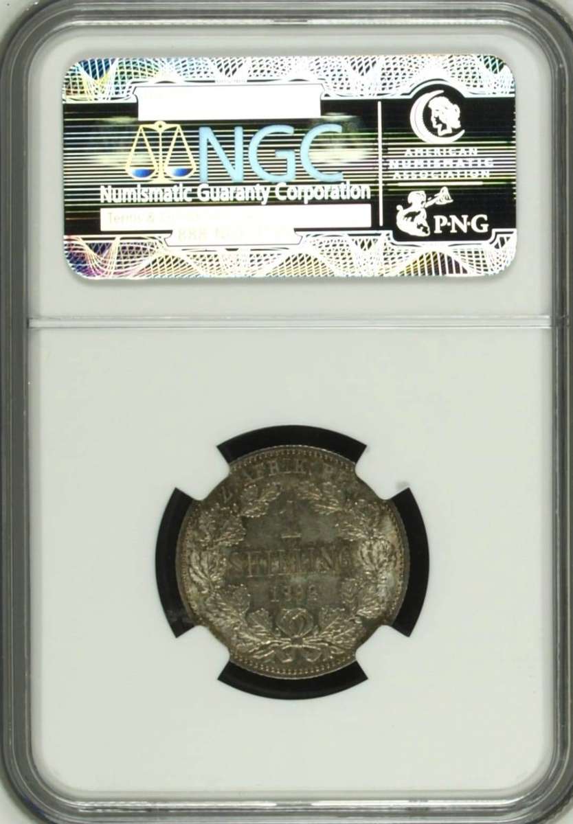 1892 SHILLING NGC MS62
