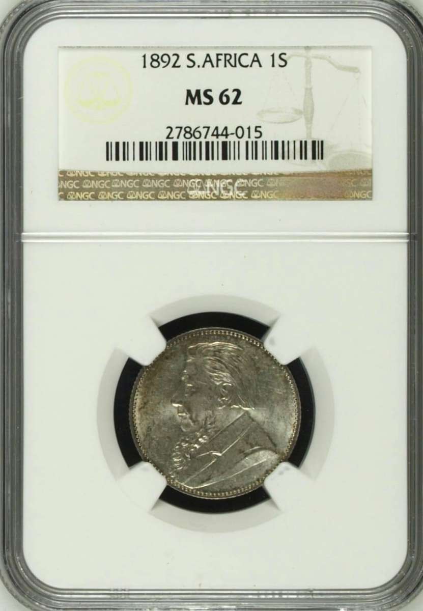1892 SHILLING NGC MS62