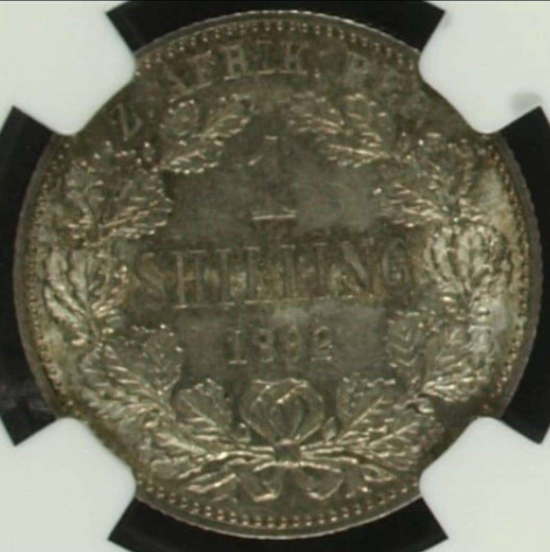 1892 SHILLING NGC MS62