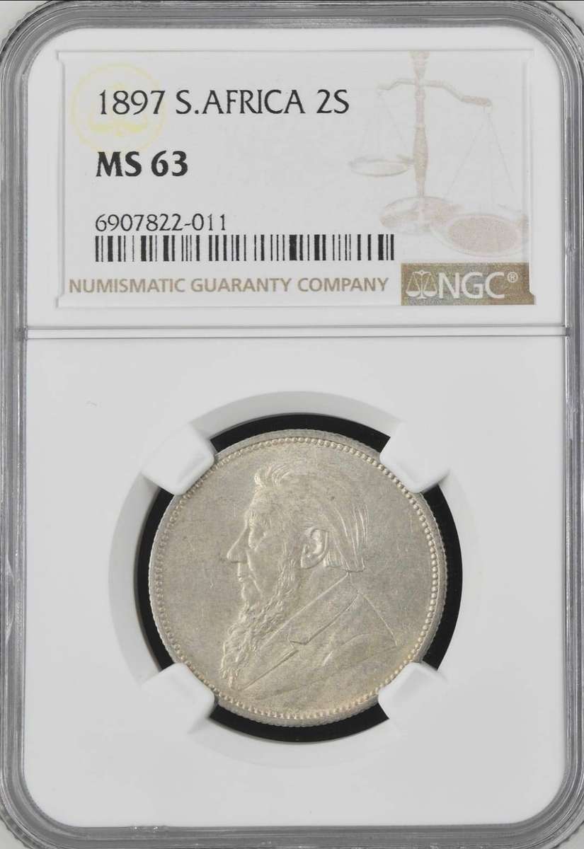 1897 2 SHILLINGS NGC GRADED MS63