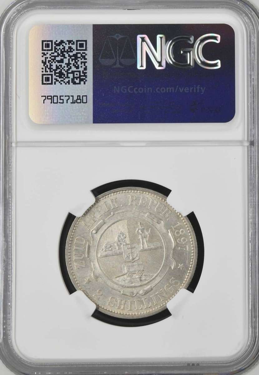 1897 2 SHILLINGS NGC GRADED MS63