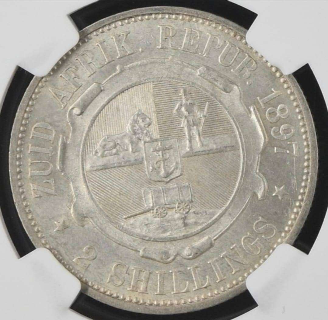 1897 2 SHILLINGS NGC GRADED MS63