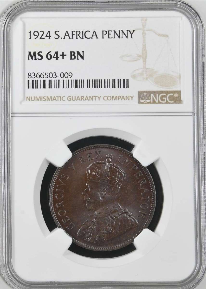 1924 BROWN PENNY NGC GRADED MS64+ (2ND FINEST)