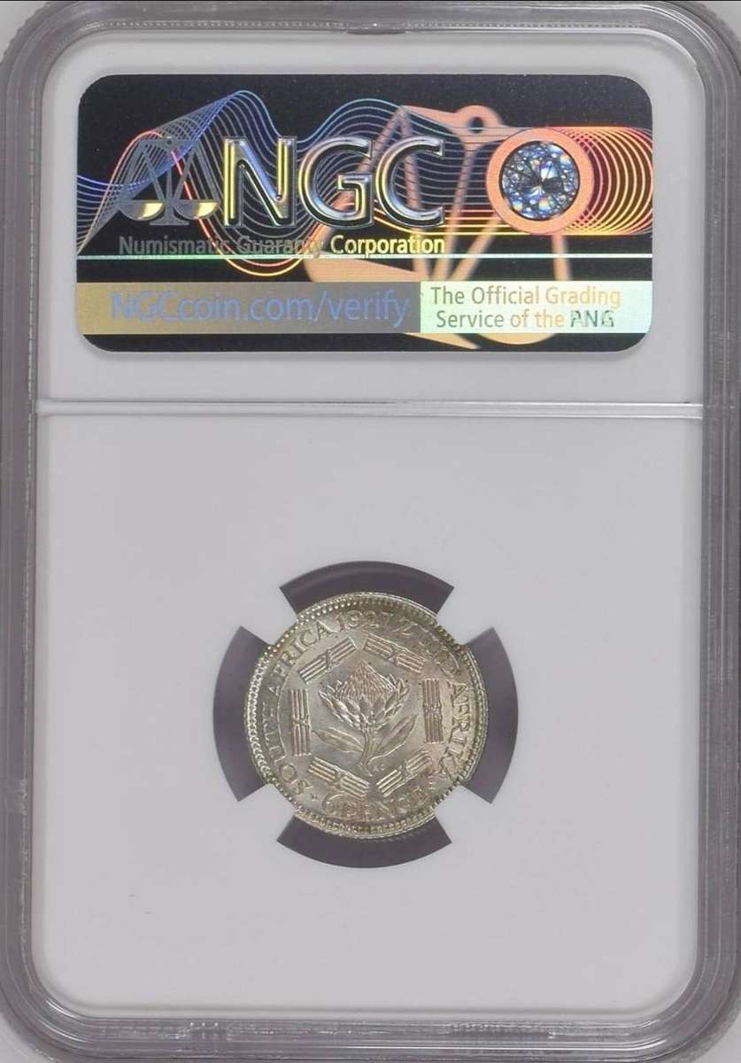 1927 6 PENCE NGC MS65 (HIGH GRADE)