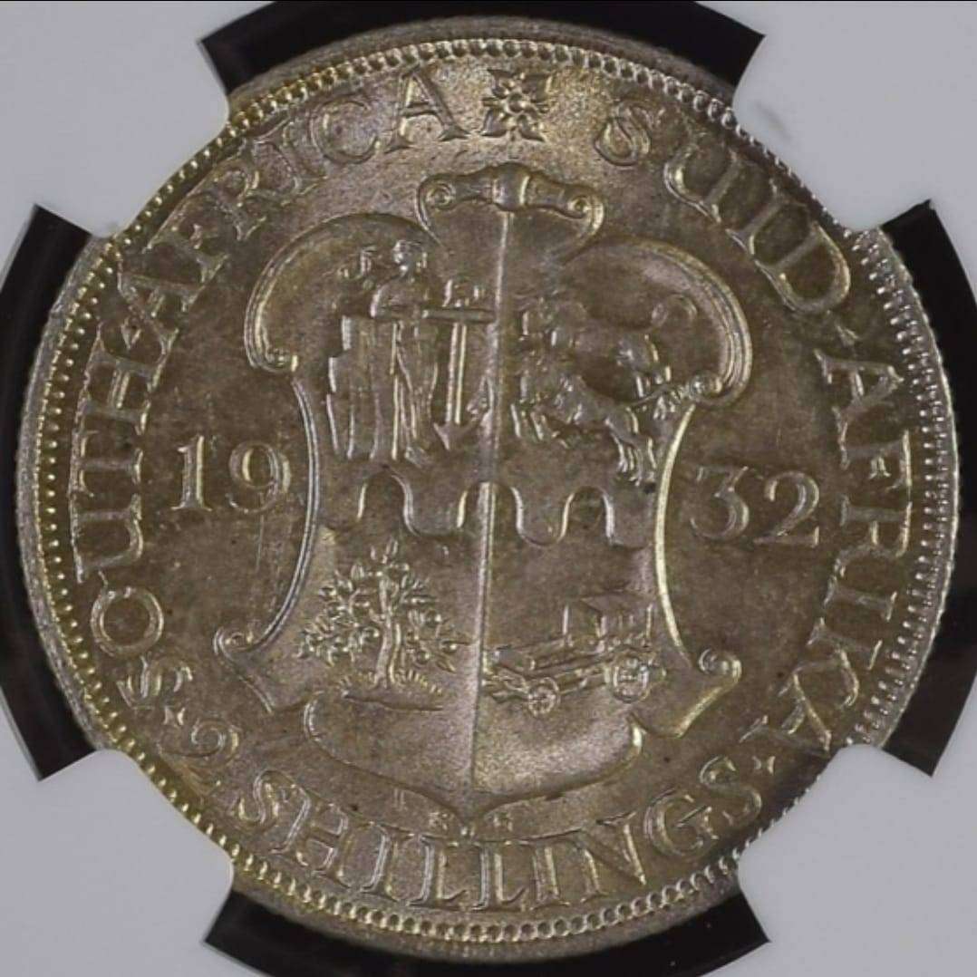 1932 2 SHILLING NGC GRADED MS63