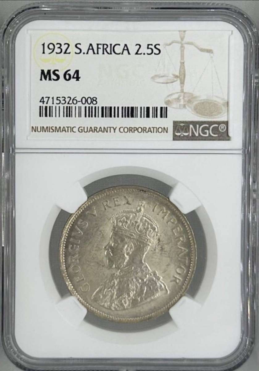 1932 HALFCROWN NGC MS64