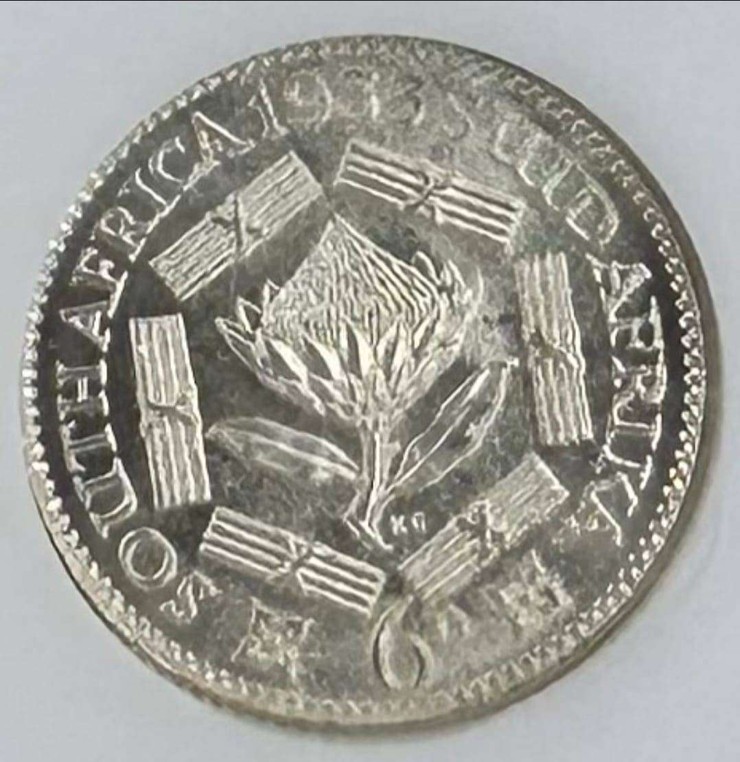 1933 6PENCE NGC GRADED MS64