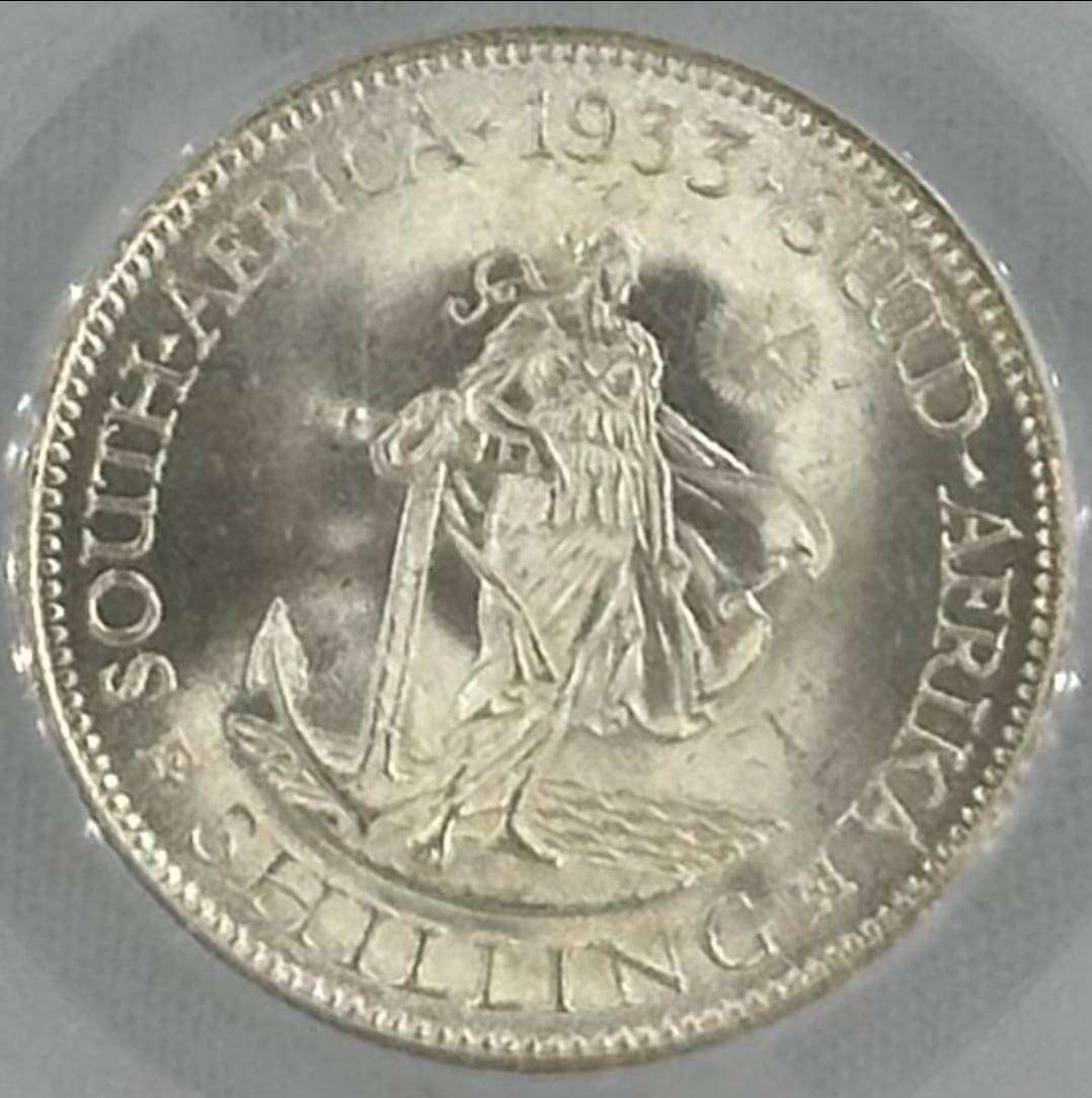 1933 SHILLING PCGS MS65