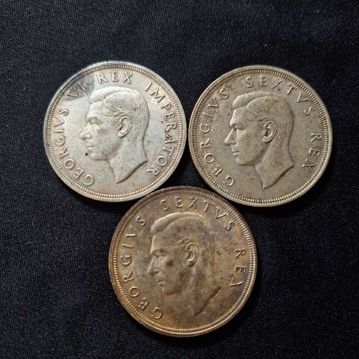 1947 to 1949 SA 5 Shilling Silver Coins
