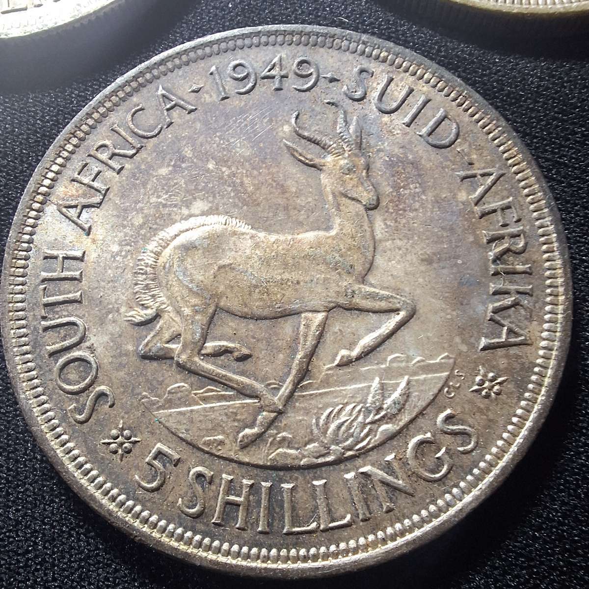 1947 to 1949 SA 5 Shilling Silver Coins