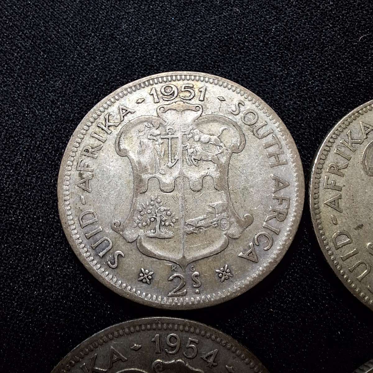 1951 to 1958 2 Shilling Coins