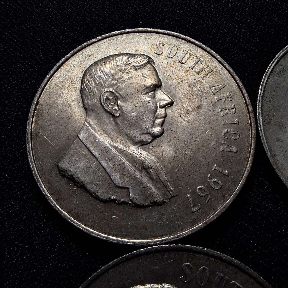 4 x 1967 uncirculated Silver R1 Coins