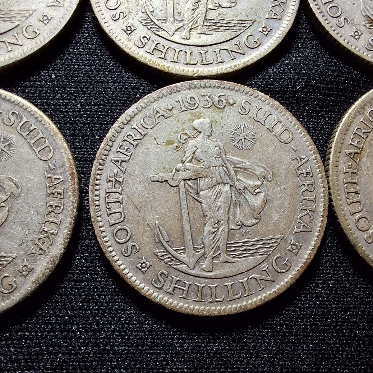 1932 - 1937 South Africa  1 Shilling Coins
