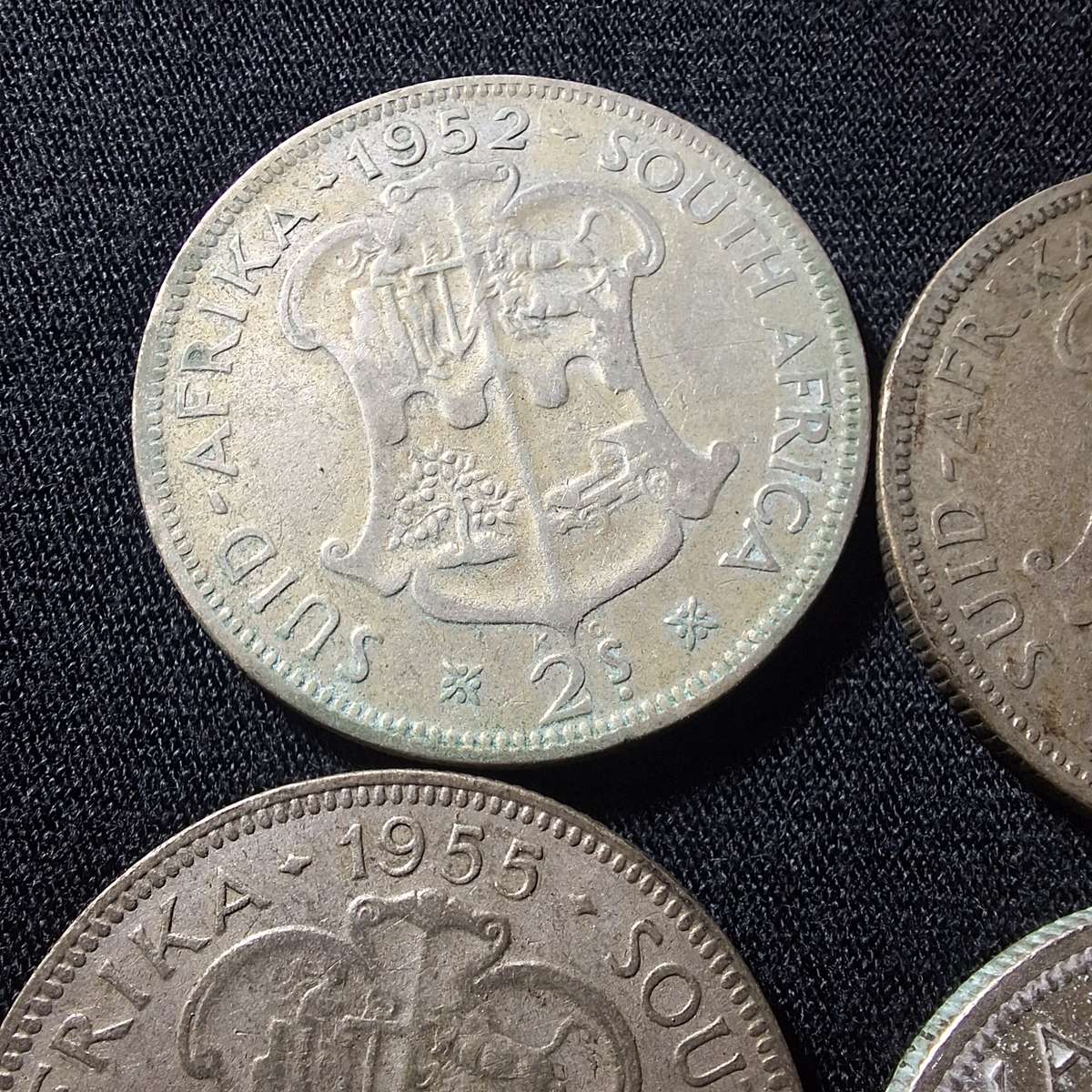 1952 to 1958 - 2 Shilling SA coins