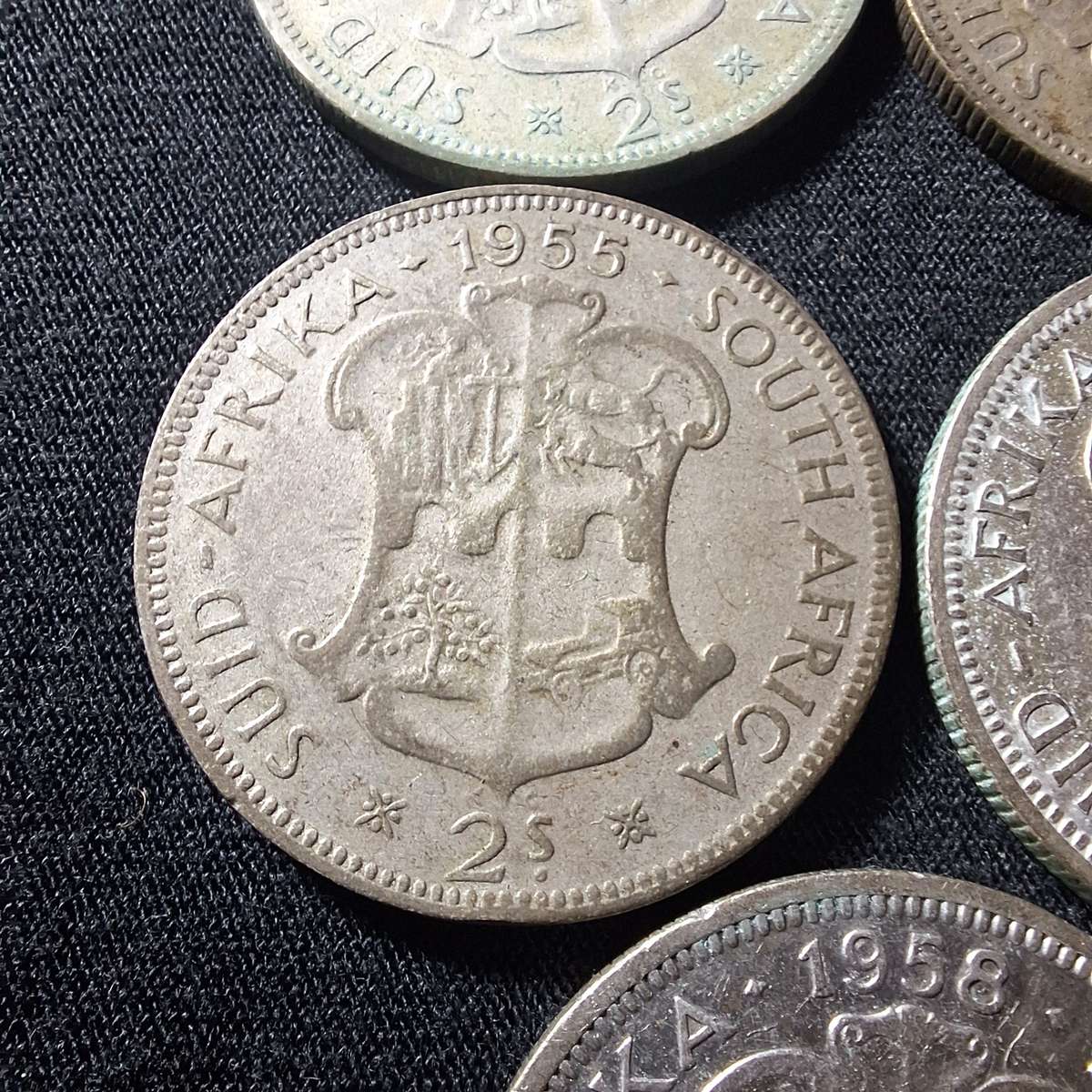1952 to 1958 - 2 Shilling SA coins