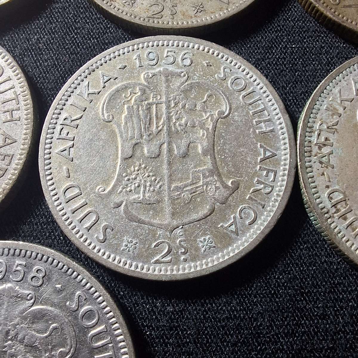 1952 to 1958 - 2 Shilling SA coins