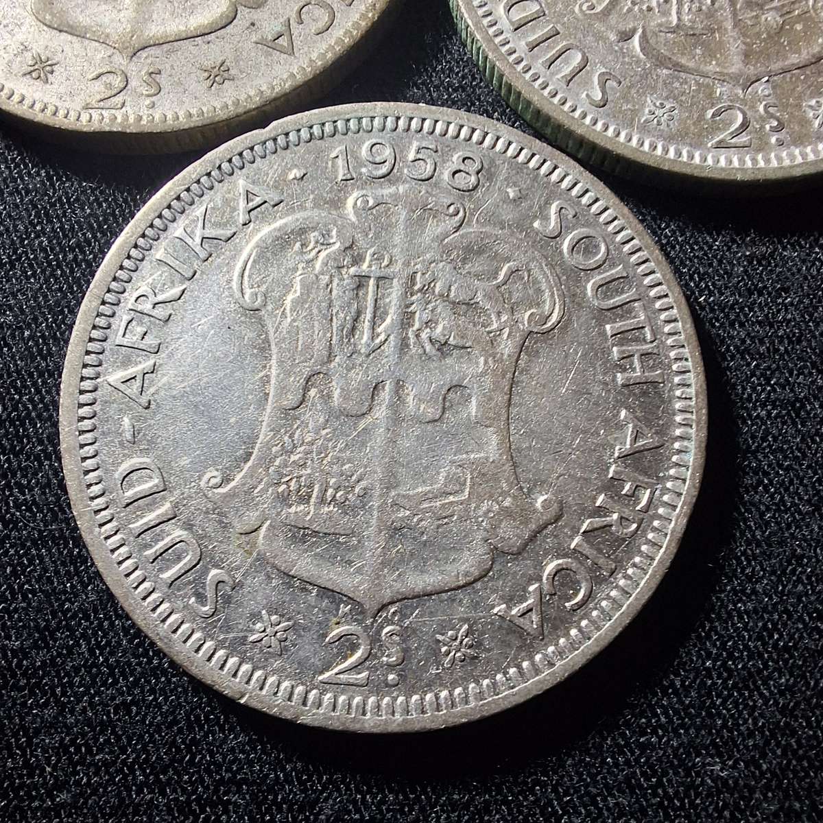 1952 to 1958 - 2 Shilling SA coins